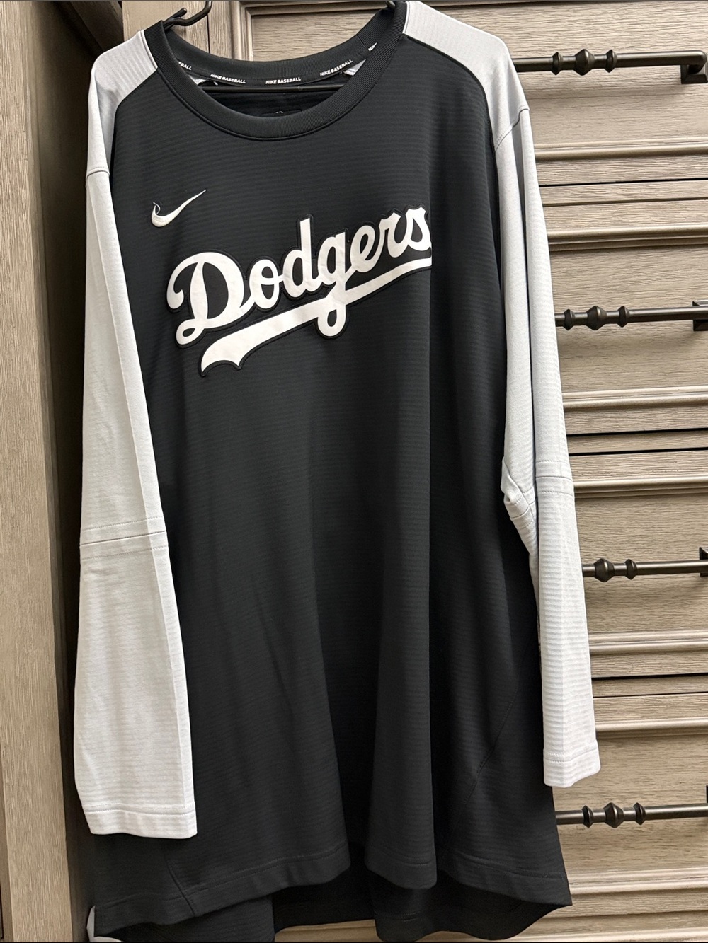 Nike Black and Gray Dodgers Long-Sleeve Tee